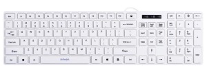Activejet Klawiatura przewodowa  USB K-3066SW biała
