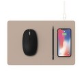 POUT Hands3 Pro Combo - Zestaw, mysz bezprzewodowa i podkładka pod mysz z szybkim ładowaniem bezprzewodowym, kolor kremowy - 1298119