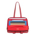 RIVACASE TORBA DAMSKA NA LAPTOP 14" ORLY, CZERWONA, Z MATERIAŁU WODOODPORNEGO, KIESZENIE NA TABLET 10,5", SMARTFON I AKCES. - 1410193