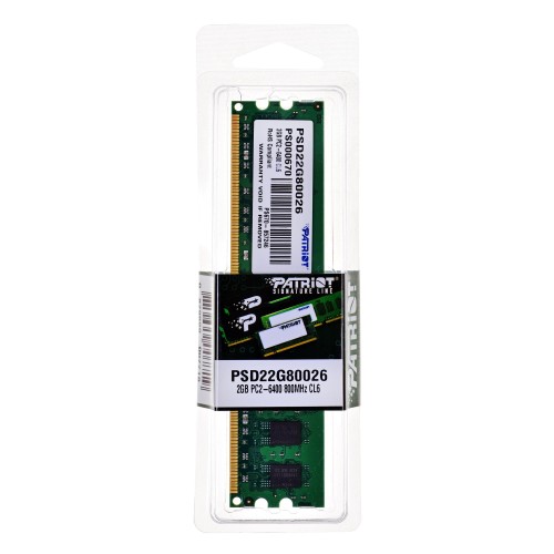 Pamięć Patriot Memory Signature PSD22G80026 (DDR2 DIMM; 1 x 2 GB; 800 MHz; CL6) - 844263