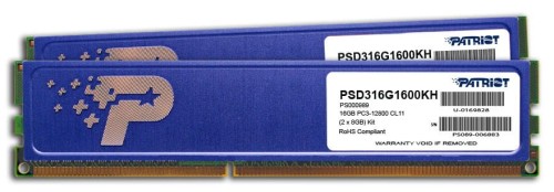 PATRIOT DDR3 2x8GB SIGNATURE 1600MHz PSD316G1600KH - 1413350