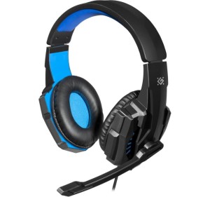 Słuchawki z mikrofonem Defender WARHEAD G-390 PODŚWIETLENIE Gaming + GRA czarno-niebieskie