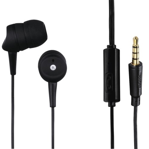 Słuchawki z mikrofonem Hama BASIC4PHONE douszne czarne - 969130