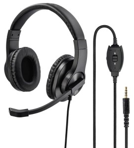 Słuchawki z mikrofonem Hama HS-P350, czarne