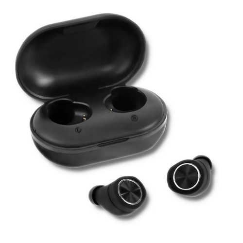 Słuchawki z mikrofonem Qoltec bezprzewodowe Twins Stereo | Power bank | BT5.0 | Super bass | czarne - 969594