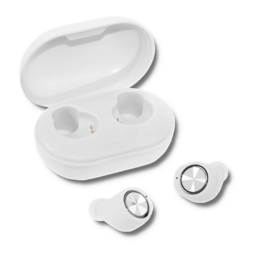 Słuchawki z mikrofonem Qoltec bezprzewodowe Twins Stereo | Power Bank | BT5.0 | Super Bass | białe - 969595