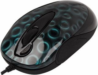 MYSZ A4-TECH EVO GLASER 28D GREEN DOT, KOLOR CZANO-ZIELONA, USB - 340593