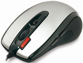 MYSZ A4-TECH EVO GLASER 70D,KOLOR CZARNO-SREBRNY, USB - 340597