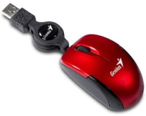 MYSZ OPTYCZNA GENIUS MICRO TRAVELER, USB, KOLOR CZERWONY