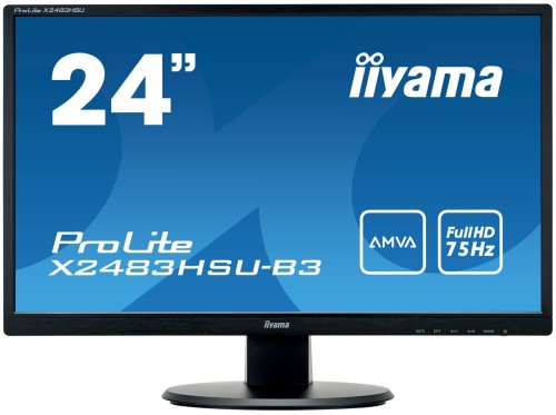 Monitor IIYAMA ProLite X2483HSU-B3 D (23,8"; AMVA; FullHD 1920x1080; DisplayPort, HDMI, VGA; kolor czarny) - 922708