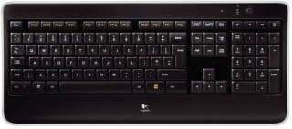 Logitech K800 klawiatura RF Wireless QWERTY Układ międzynarodowy EER Czarny - 334889