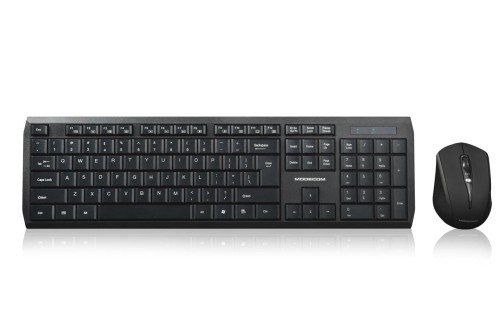 Zestaw klawiatura + mysz MODECOM 7200 MK-MC-7200-100 (USB 2.0; (US); kolor czarny; optyczna) - 929097
