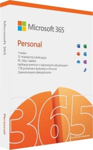 Oprogramowanie Microsoft M365 Personal Polish Subscription P8 EuroZone 1 License Medialess 1 Year