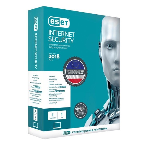 Oprogramowanie ESET Internet Security BOX 9U 12M - 978121