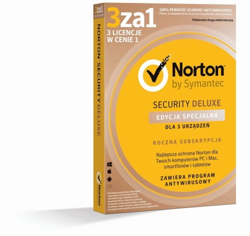 Oprogramowanie NORTON SECURITY DELUXE 3.0 PL 1 USER 3 DEVICE 12MO Edycja Specjalna - 689223