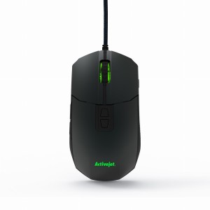 Mysz komputerowa przewodowa Gaming USB Activejet AMY-260 (optyczna; 3200 DPI; kolor grafitowo-czarny)