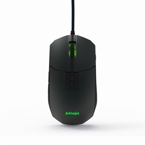 Mysz komputerowa przewodowa Gaming USB Activejet AMY-260 (optyczna; 3200 DPI; kolor grafitowo-czarny) - 736135