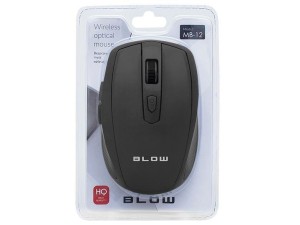 Mysz BLOW MB-12 84-006# (optyczna; 1000 DPI, 1200 DPI, 1600 DPI; kolor czarny
