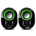 SVEN GŁOŚNIKI 2.0 290 BLACK GREEN 2X2,5W - 928372