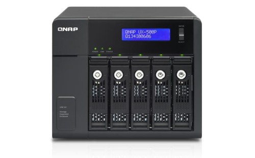 Macierz QNAP UX-500P (5 kieszeni; SATA II, SATA III, USB 3.0) - 767108