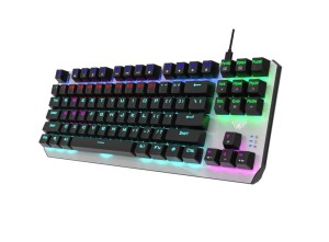 Klawiatura przewodowa dla graczy Aula Aegis Gaming mechaniczna, podświetlana, TKL, BLUE SWITCH