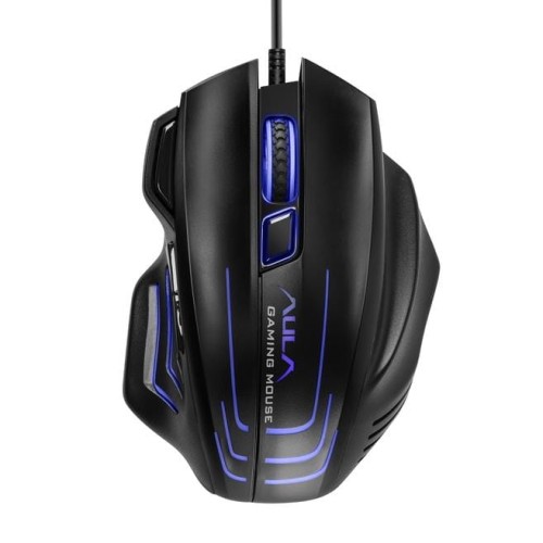 Mysz przewodowa Aula Ghost Shark Lite optyczna Gaming, dla graczy, czarna, podświetlana - 984490