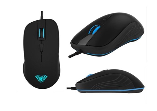 Mysz przewodowa Acme Aula Tantibus Gaming optyczna czarno-niebieska - 984526