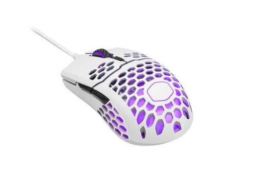 Mysz przewodowa Cooler Master MM711 optyczna 16000 DPI RGB matowa biała dla graczy - 700803