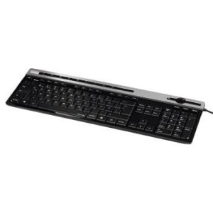 Klawiatura przewodowa Hama Slimline Molina czarno-srebrna