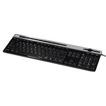 Klawiatura przewodowa Hama Slimline Molina czarno-srebrna - 984753