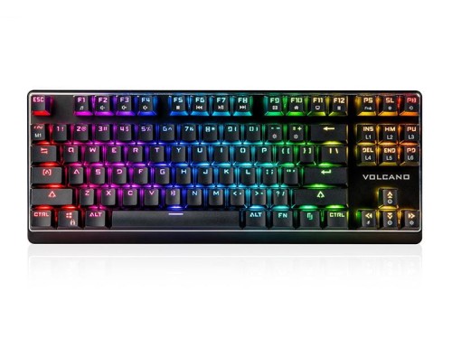 Klawiatura przewodowa Modecom Volcano LANPARTY RGB Gaming mechaniczna (Przełącznik BLUE OUTEMU) - 985014