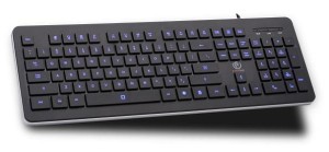 Klawiatura przewodowa Rebeltec ELEGANCE podświetlana USB czarna