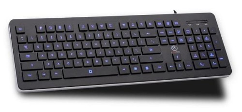 Klawiatura przewodowa Rebeltec ELEGANCE podświetlana USB czarna - 985295