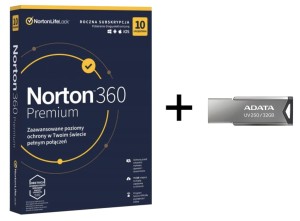 Norton 360 Premium 10D/12M BOX + ADATA UV250 32GB za 1 zł