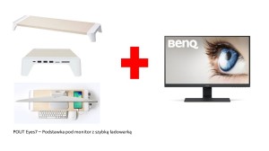 MONITOR BENQ LED 27" GW2780E+POUT Eyes7 podstawka pod monitor z szyb. ładowarką biała