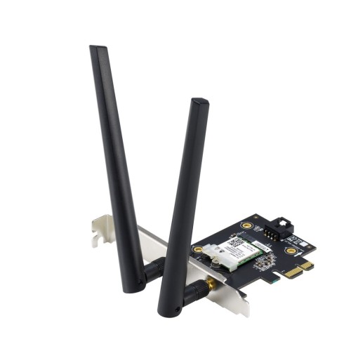 Karta sieciowa Asus PCE-AX1800 Dual Band PCI-E WiFi 6 (802.11ax), Bluetooth 5.2, WPA3, OFDMA, MU-MIMO - 1432560