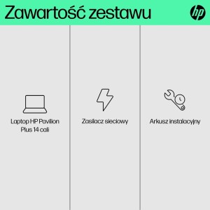 HP Pavilion Plus 14-eh0104nw i5-12500H 14"2K 90Hz 500nit OLED 16GB_3200MHz SSD512 IrisXe ALU Win11 2Y Silver