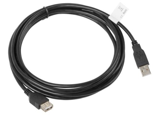 Kabel Lanberg  CA-USBE-10CC-0030-BK (USB 2.0 Męski - USB 2.0 Żeński; 3m; czarny) - 1509974