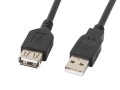 Kabel Lanberg  CA-USBE-10CC-0030-BK (USB 2.0 Męski - USB 2.0 Żeński; 3m; czarny) - 1509975