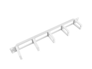 Organizer kabli Lanberg AK-1202-S 19" 1U z 5 plastikowymi uchwytami - typ B szary