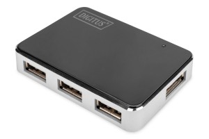 Hub USB DIGITUS DA-70220 4xUSB 2.0 aktywny czarny
