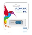ADATA FLASHDRIVE C008 64GB USB 2.0 WHITE&BLUE - 1151465