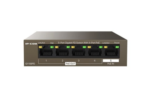 Switch niezarządzalny IP-COM G1105PD 5x 1GbE PoE+ - 1452253