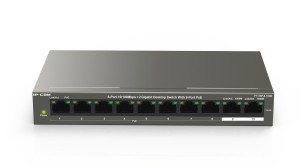 Switch niezarządzalny IP-COM By Tenda F1110P-8-102W 8x10/100 Mb/s 2x1GbE PoE+ 102W