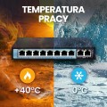 EXTRALINK CERES 8 PORTOWY SWITCH POE 48V 10/100MB 802.3AF 15,4W NA PORT - 1499593