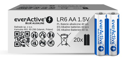 EVERACTIVE BATERIE ALKALICZNE AA/LR6 LIMITED BLUE ALKALINE - 40 SZTUK ALEV6S2BK - 1169464
