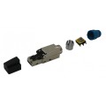 Wtyk Techly RJ45 Cat8.1 STP samozaciskowy czarny - 1469423