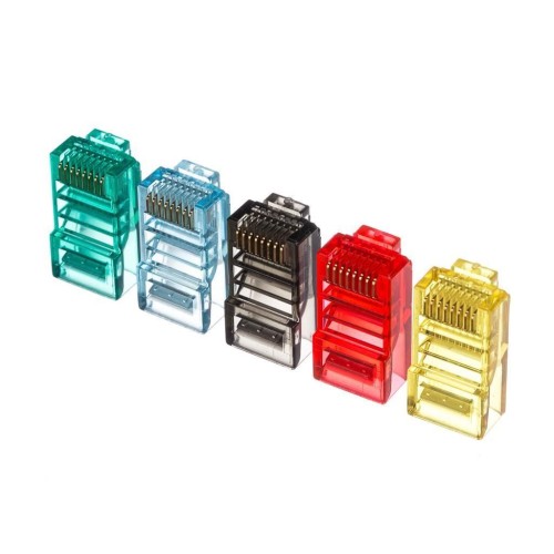 Wtyk RJ45 8p8c UTP linka, kat. 5e (100 szt) Netrack, kolor MIX - 982490