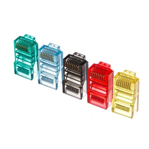 Wtyk RJ45 8p8c UTP drut, kat. 5e (100 szt) Netrack, kolor MIX - 982492