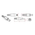 Wtyk modularny Techly RJ45 STP Cat.6 samozaciskowy, beznarzędziowy - 1400477